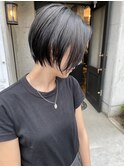 【武藤裕也】黒髪ショート◎前髪なしショートボブ◎