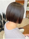 ショートボブ/シアーブラウン