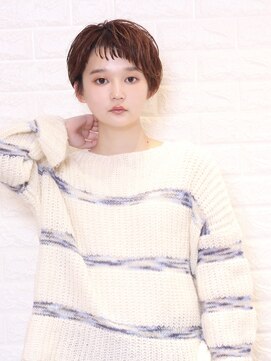 ノア ヘア リラックス(noa hair relax) 斜めバング マッシュショート イルミナカラー