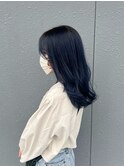 【2ブリーチ×ネイビーカラー】
