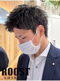 スパイキーショート×ツイストパーマ