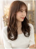 モテ髪ニュアンスパーマ透明感シースルー前髪a戸頭20代30代40代
