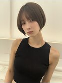【TAISEI】丸みボブカット+透明感グレージュカラー