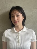 大人っぽいくびれボブ×シースルーバング