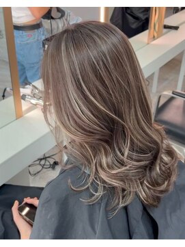 ブレンド 渋谷(BLend) 前髪アンブレラカラーこなれミディイメチェンウェーブパーマ