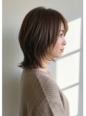 ミディアムレイヤー/人気のくびれシルエット