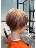 【ダブルカラー】ショート×ウォームシルバー