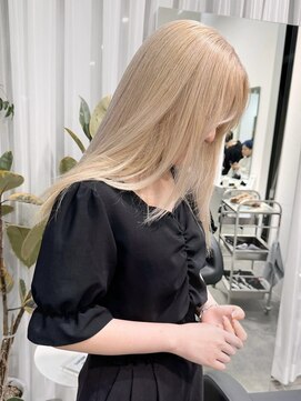 ジーナ(XENA) ケアブリーチ×ハイトーン×ミルクティーベージュ(渋谷)