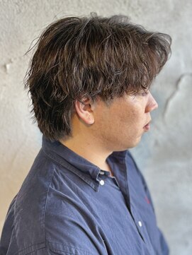 ニアウ 高崎店(Niau) メンズセンターソフトツイストスパイラルパーマ群馬高崎眉毛韓国