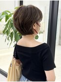 「evri」癖毛を活かした髪型 丸みショートボブ ショート
