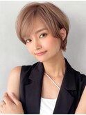 ミニウルフ斜めバングうるツヤ大人可愛い愛され#301f0530