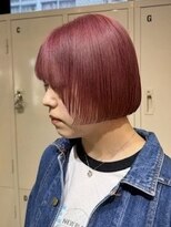 デート 下北沢(DATE)&nbsp;下北沢タッセルボブ切りっぱなしボブダブルカラーワンブリーチ◆