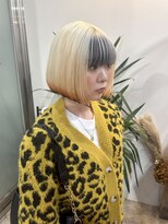 ラニヘアサロン(lani hair salon)&nbsp;ブロンド×オレンジ×ブラック/裾カラー/キツネカラー/