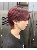 【GEEKS渋谷】シースルーセンターパート/ワインレッド/韓国風