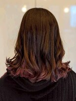 ジュリアンマーラ(Julien Mara) 暗髪ミディ/毛先グラデーションカラー/ピンク/大人可愛い韓国風