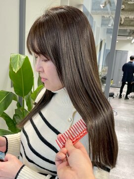 くびれショートボブ40代50代グレイカラー白髪染め白髪ぼかし