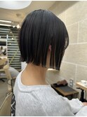 ぱつっとボブ　あごラインボブ