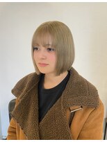 ヘアー ミュゼ 大西店(HAIR Musee)&nbsp;ぷつっとボブ/ハイトーンベージュ