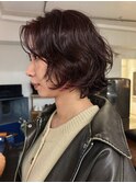 前髪なしドライパーマ ニュアンスボブ