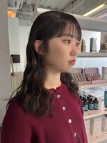 カフ(CAF)&nbsp;CAF FUKO デジタルパーマ/ミディアム/ブラウンカラー/大阪心斎橋