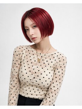 バポス ヘアサロン (BAPOS Hair Salon) ダブルカラーボルドルビー前下がりボブ