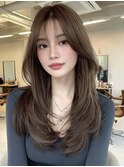 グレージュ/大人ショートヘア/ボブ/韓国/20代30代40代50代/天神