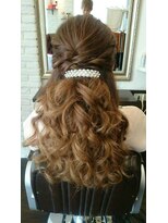 グラス 春吉1号店(glass)&nbsp;大人シンプルハーフアップ