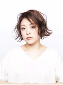 解放的なリラックス感のあるふわくしゅボブ