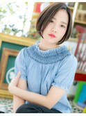 *bliss川口*キリっと透明感☆前下がりの黒髪大人ボブa