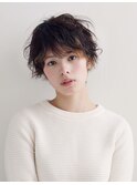 ハンサムショート/パーマ/ベージュ