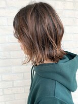 ラパンセ ブルー(LA PENSEE BLEU)&nbsp;【LA PENSEE】外ハネボブ 外国人風ハイライト アッシュブラウン