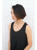 大人可愛い20代30代40代外ハネショートボブ×グラデーション