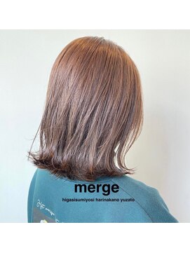 ヘアメイク マージ(hair make merge) 《東住吉区/デザインカラー》ミルクティーベージュ