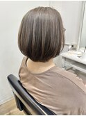 黒髪/ボブルフ/ネビージュ/小顔/ワンレン/髪質改善/グレージュ