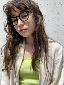 ガーランドギンザ(Garland Ginza) レイヤーロング韓国ヘアグレーベージュアッシュブラウン