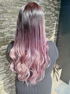 ヘアーアトリエ ラフェル(hair atelier Rafel) ピンクパープル　グラデーション