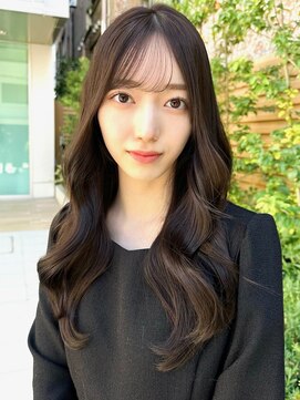ミラリー トウキョウ(Mirareee Tokyo) 20代30代40代◎前髪パーマグレーベージュレイヤーロング黒髪