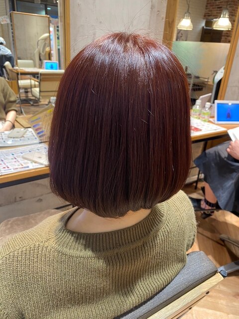内巻きボブサラ艶美髪×髪質改善カラー/ハイライト