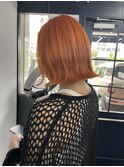 #ボブ#オレンジ#ハイトーン