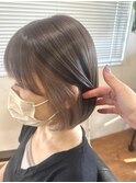 ボブ × インナーミルクティーベージュ〔西尾〕
