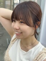 ビューブルー 亀戸錦糸町(VIEW BLUE)&nbsp;◎ 美髪カールピンクブラウンロングセミディ似合わせ前髪