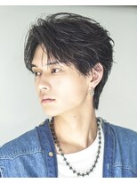 オーシャントーキョー 渋谷神南(OCEAN TOKYO) 黒髪束感毛流れセンターパート