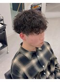 マッシュ波巻きスパイラルパーマ