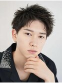 刈り上げアップバングビジネススパイキーショート