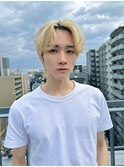 ハイトーンセンターパート×ナチュラルバング