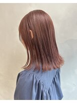 マスカリ(muscali)&nbsp;Ryoピンクオレンジボブ切りっぱなしULTOWAウルトワ髪質改善