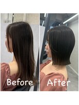 ヘアサロン ドットプラス 町田店(dot. plus)&nbsp;タッセルボブ　くアプリコットオレンジ/夏のヘアアレンジ町田〉