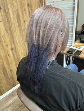 クラゲウルフ×グレージュ&アッシュブルー