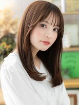 カバーヘア ブリス 上尾西口店(COVER HAIR bliss)&nbsp;グレーブラウン小顔ストレートレイヤーカットc7上尾20代30代40代