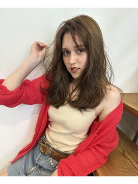 ソルト 舞鶴店(Salt) レイヤー/ロングレイヤー/顔周りカット/ヘーゼルカラー/ベージュ